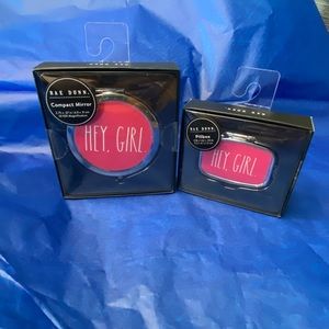 Rae Dunn compact mirror and pill case